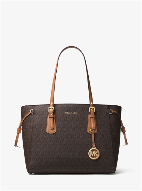 michael kors voyager logo tote|michael kors handbags medium tote.